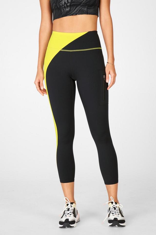 Fabletics High-Waisted Motion365 Zip Pocket 7/8 Womens black Size XXS Product Image