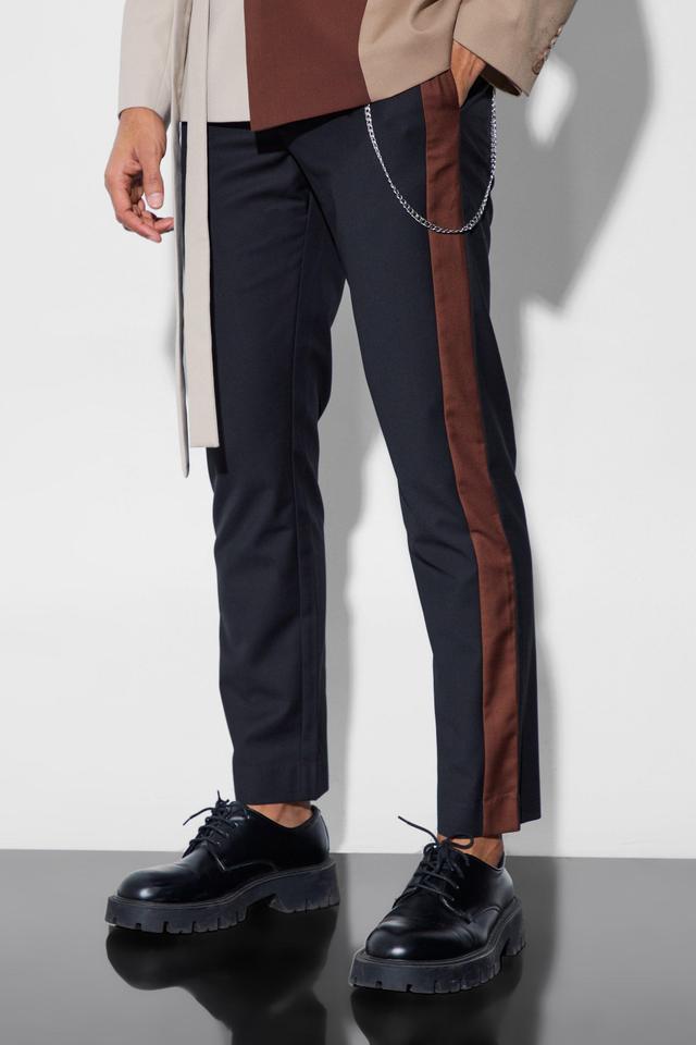 Slim Side Panel Suit Trousers | boohooMAN USA Product Image