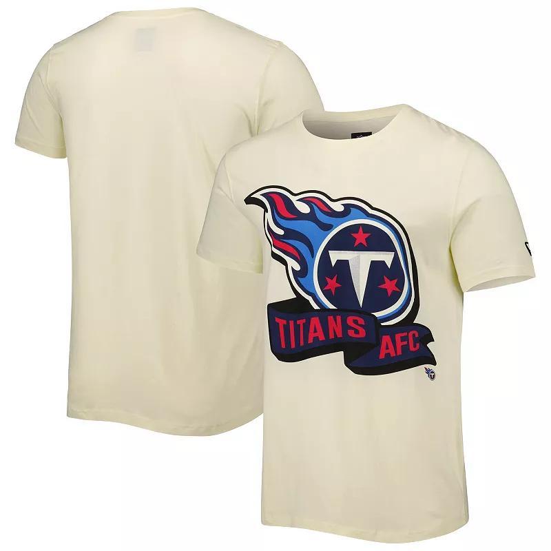 Mens New Era Cream Tennessee Titans Sideline Chrome T-Shirt Product Image