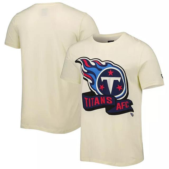 Mens New Era Cream Tennessee Titans Sideline Chrome T-Shirt Product Image