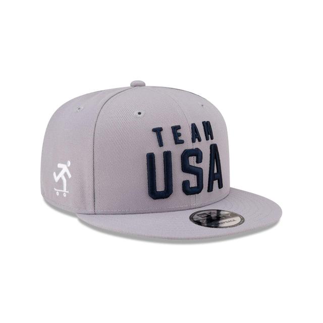 Team USA Skateboarding Gray 9FIFTY Snapback Hat Male Product Image