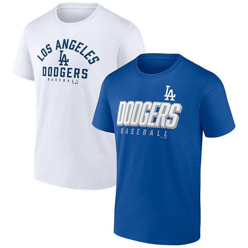 Mens Fanatics Branded Royal/White Los Angeles Dodgers Player Pack T-Shirt Combo Set Product Image