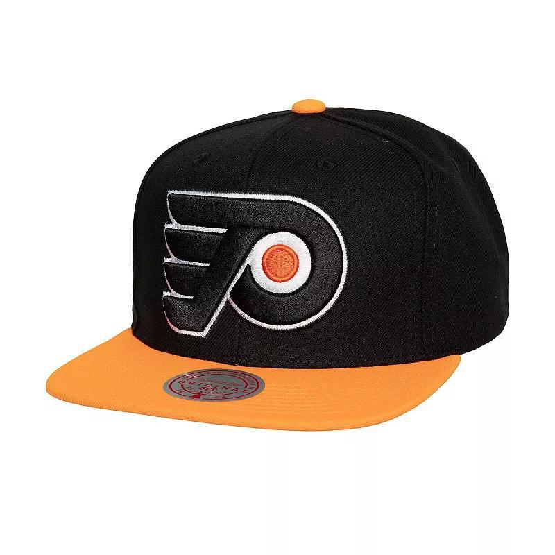 Mens Mitchell & Ness Black Philadelphia Flyers Core Team Ground 2.0 Snapback Hat Product Image