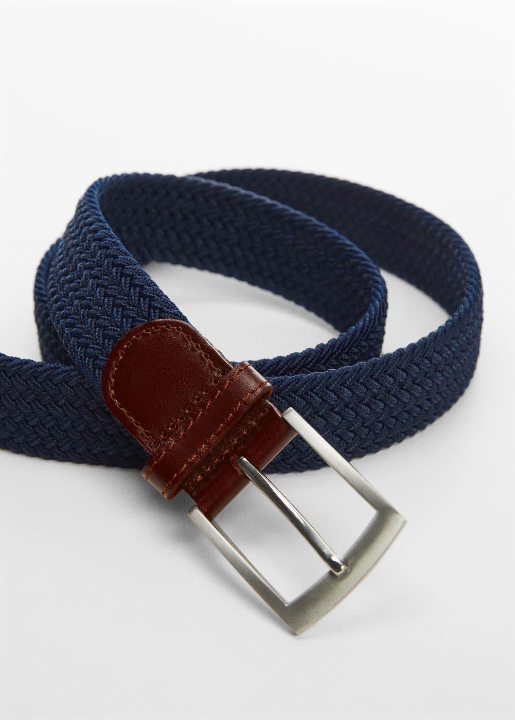 MANGO MAN - Braided elastic belt dark navyMen Product Image