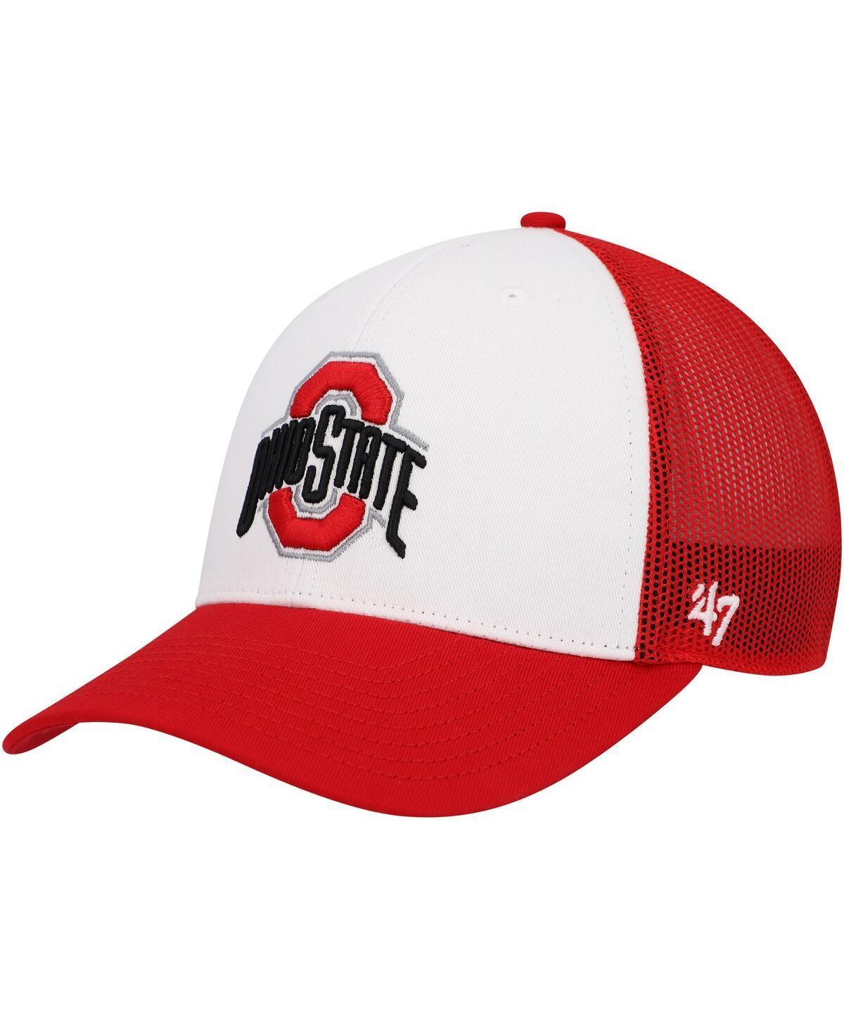 Mens 47 Brand White Ohio State Buckeyes Freshman Trucker Adjustable Hat - White Product Image