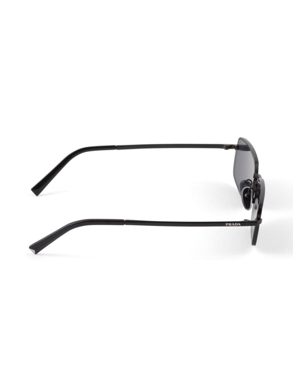 Tinted Rectangle-frame Sunglasses In Black Product Image