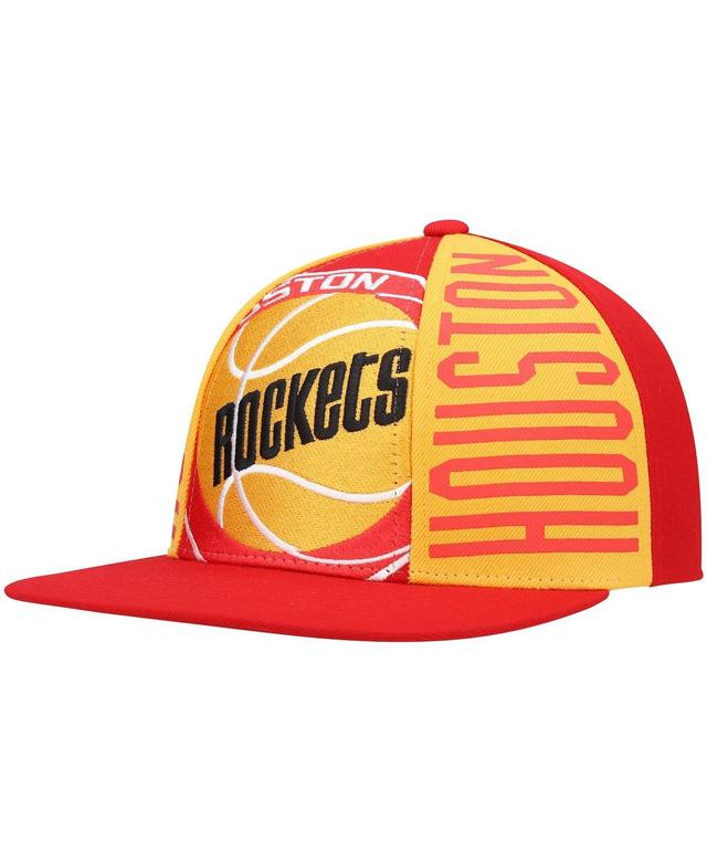 Mens Mitchell & Ness Houston Rockets Hardwood Classics Big Face Callout Snapback Hat Product Image