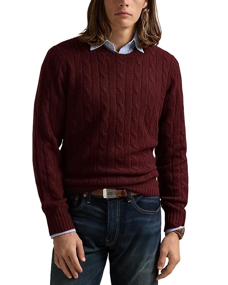 Mens Cashmere Cable-Knit Sweater Product Image