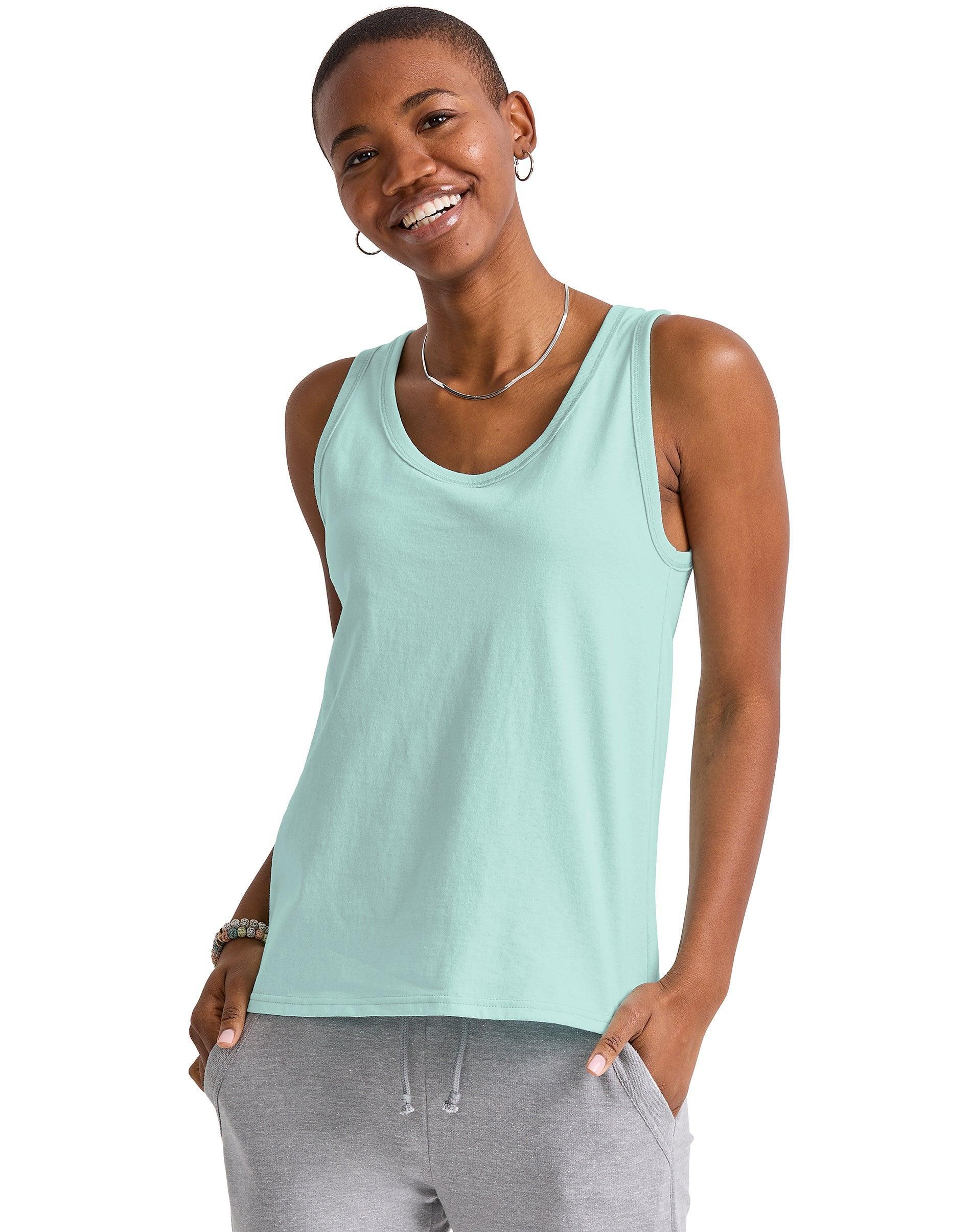 Hanes Essentials Womens Cotton Tank Black M Product Image