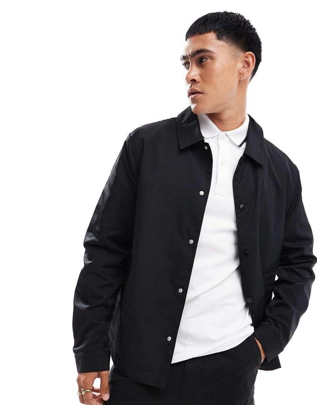 ASOS DESIGN lightweight harrington jacket in black Product Image