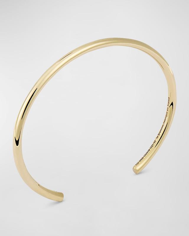 Mens Polished 18K Yellow Gold Cuff Bracelet Product Image