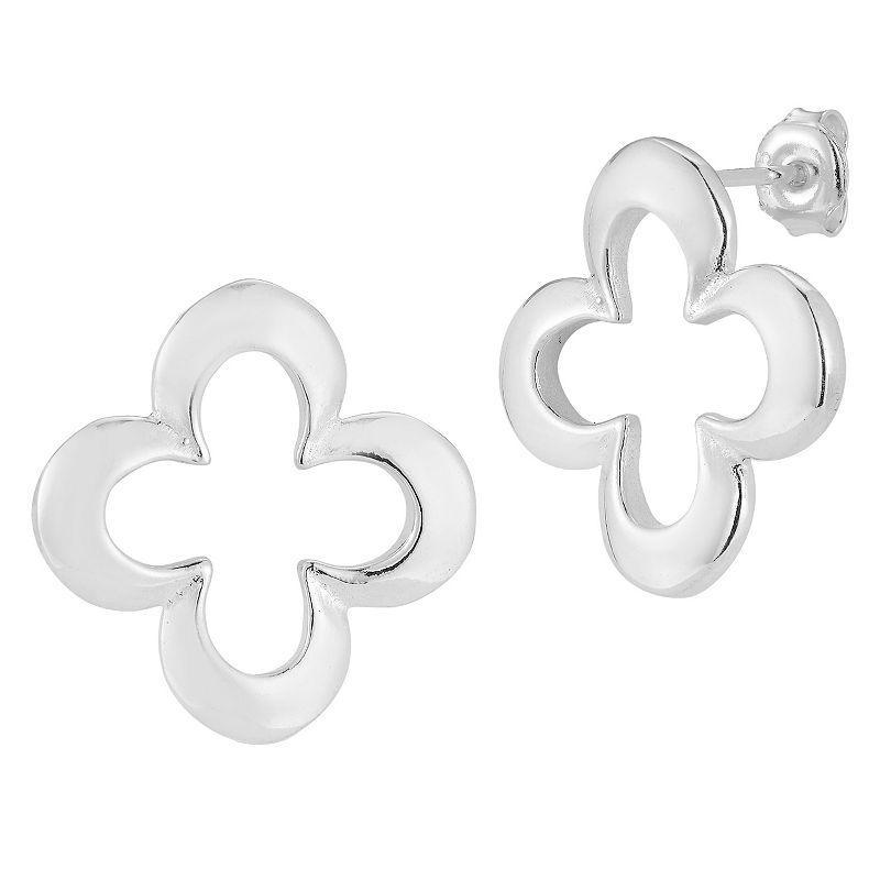 Sunkissed Sterling Sterling Silver Clover Stud Earrings, Womens Product Image