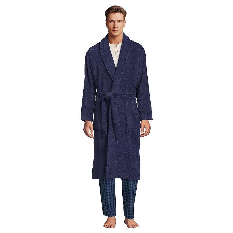 Lands End Mens Calf Length Turkish Terry Robe Product Image