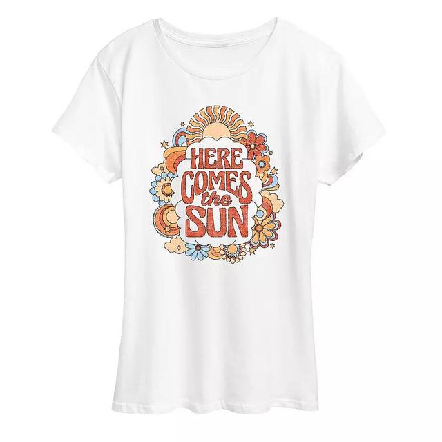 Womens The Beatles Here Comes The Sun Graphic Tee Product Image