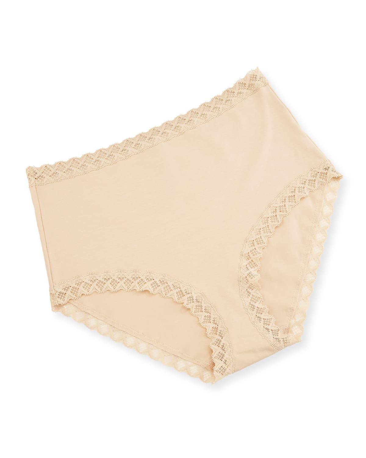 Natori Bliss Lace-Trim High Rise Cotton Brief 755058 Product Image