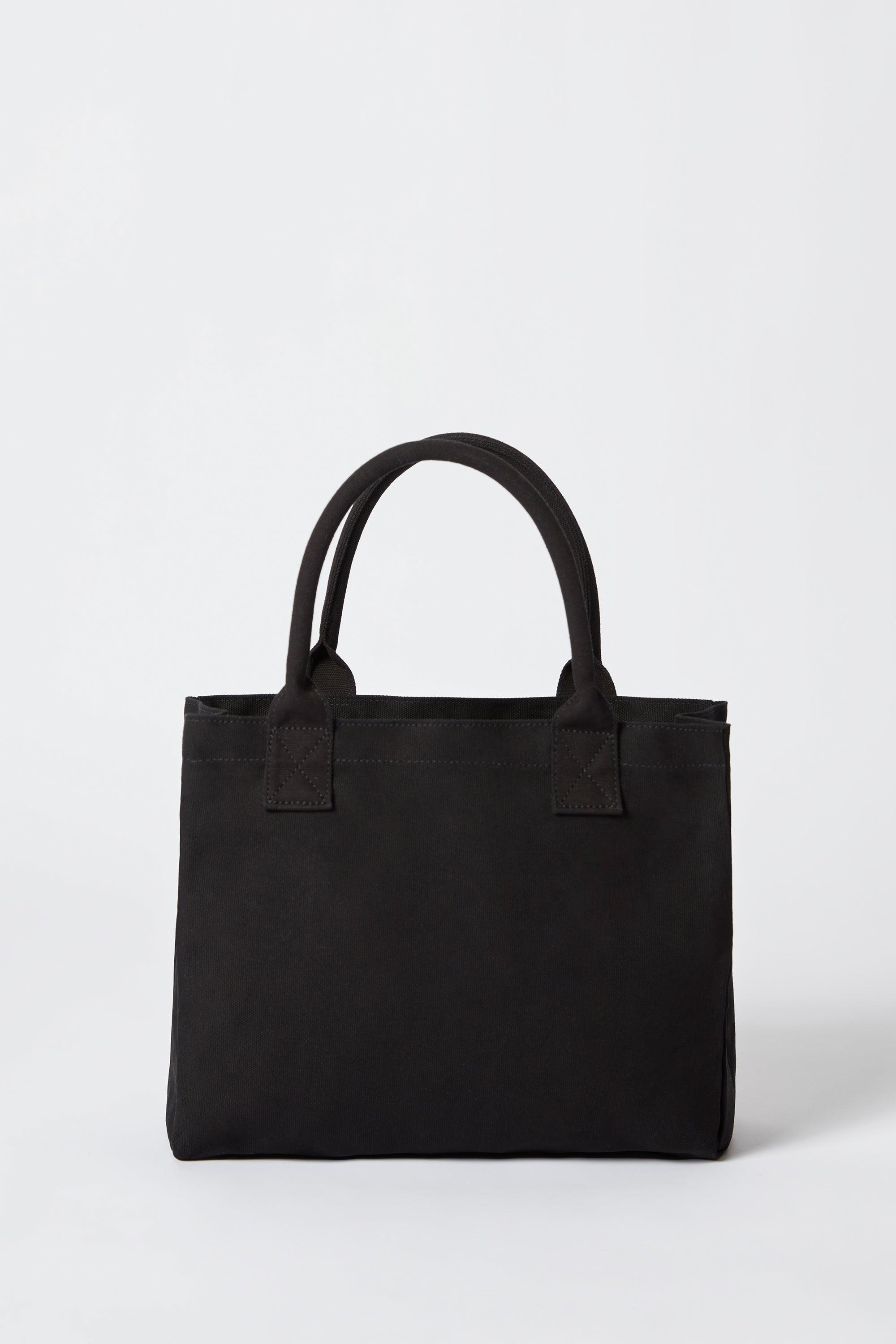 Small Canvas Tote Bag in Black Product Image