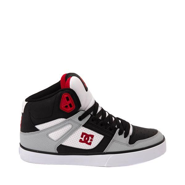 Mens DC Pure Hi Skate Shoe - Black / Grey / Red Product Image