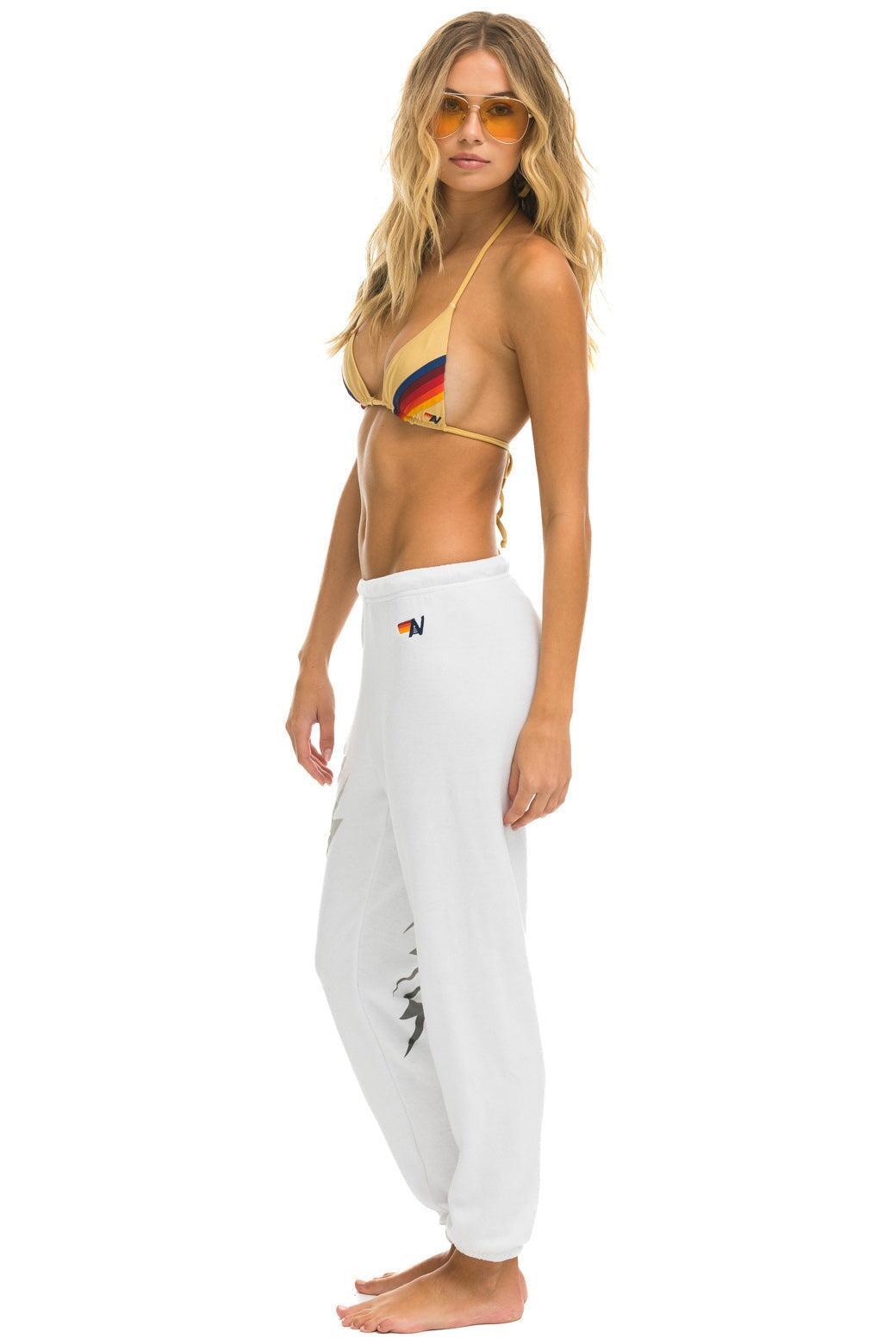 BOLT GRADIENT SWEATPANTS - WHITE // GREY Female Product Image