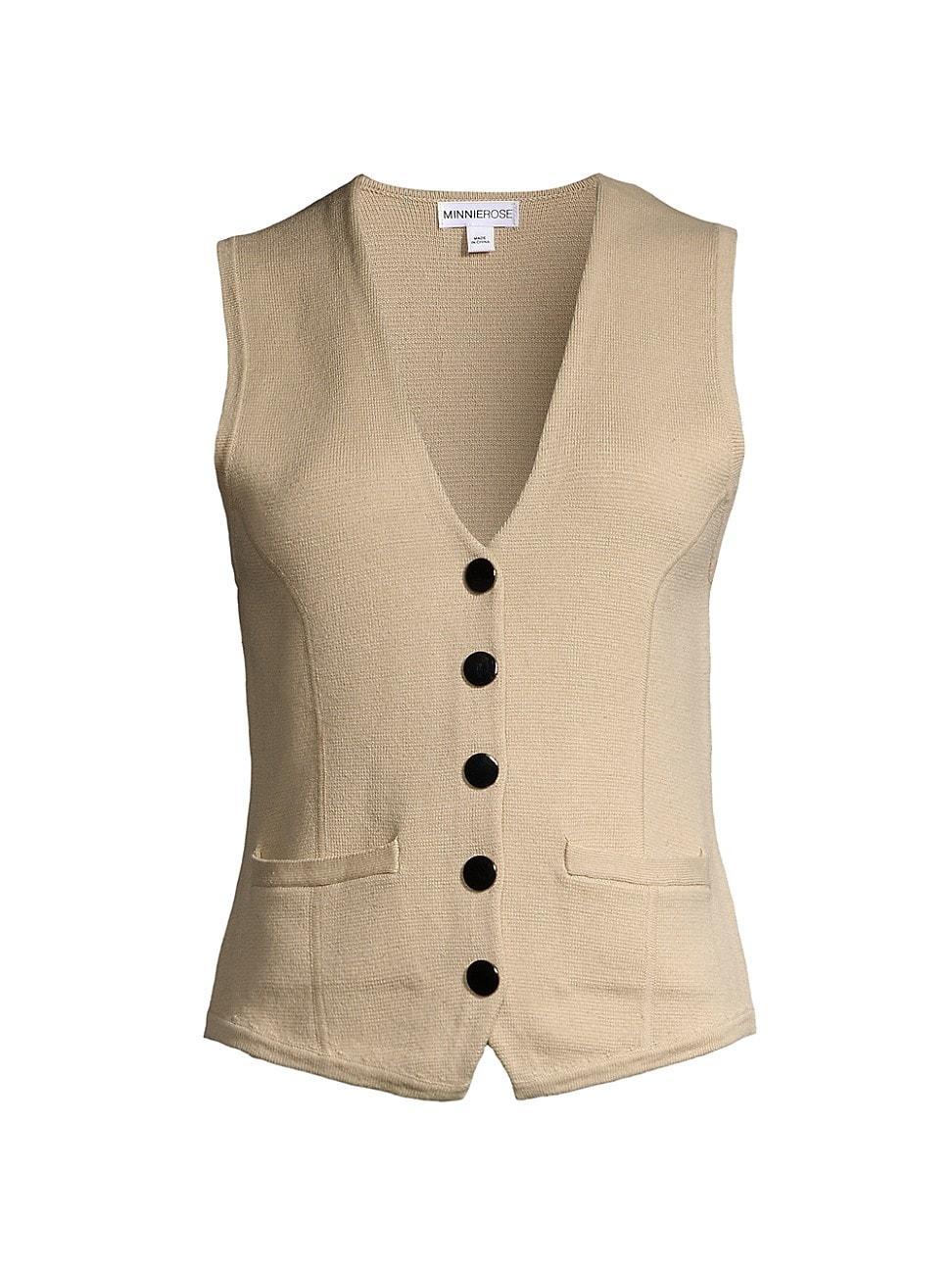 Womens Cotton-Blend Vest Product Image