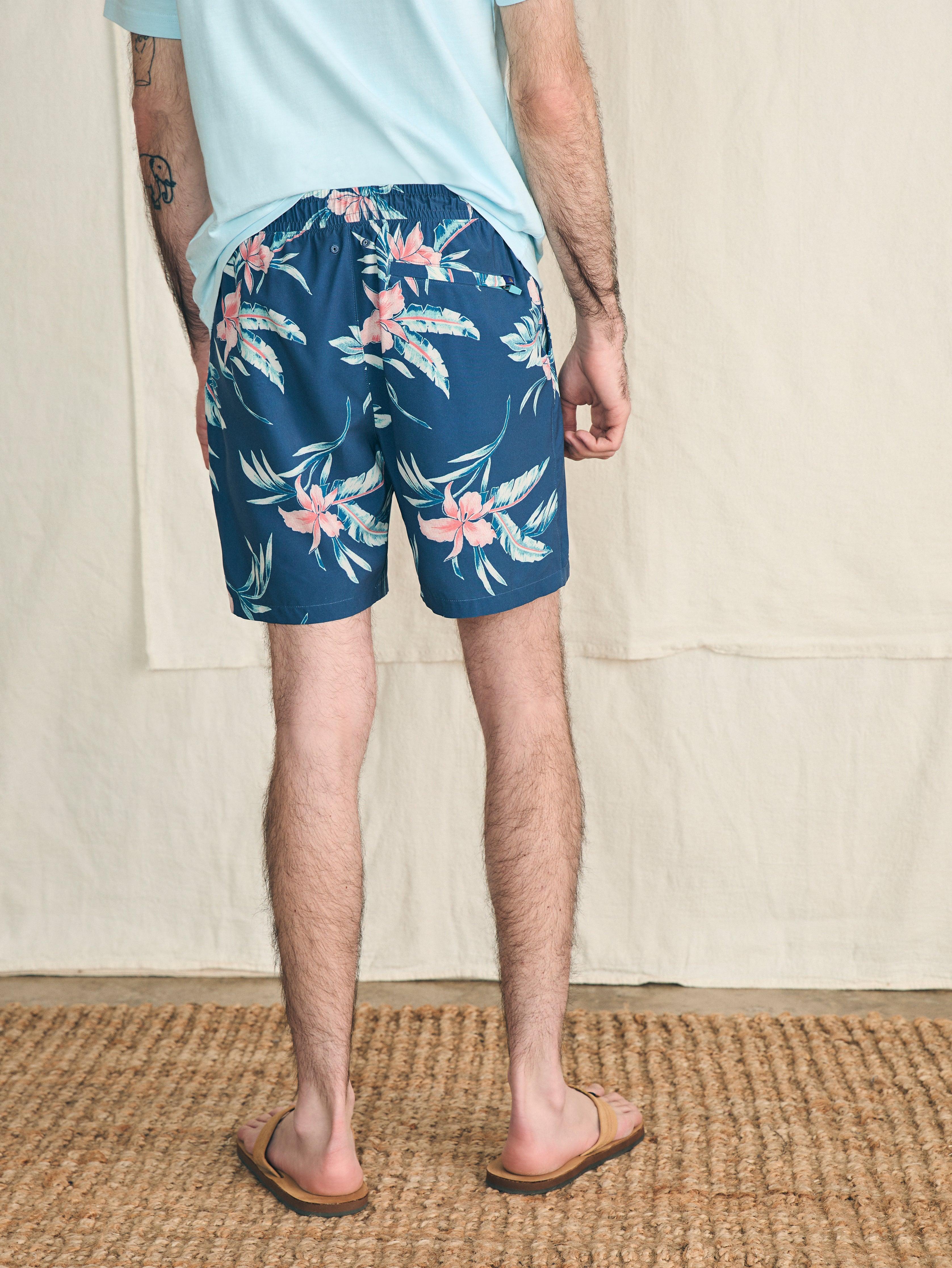 Shorelite Active Short (7" Inseam) - Navy Island Orchid Male Product Image