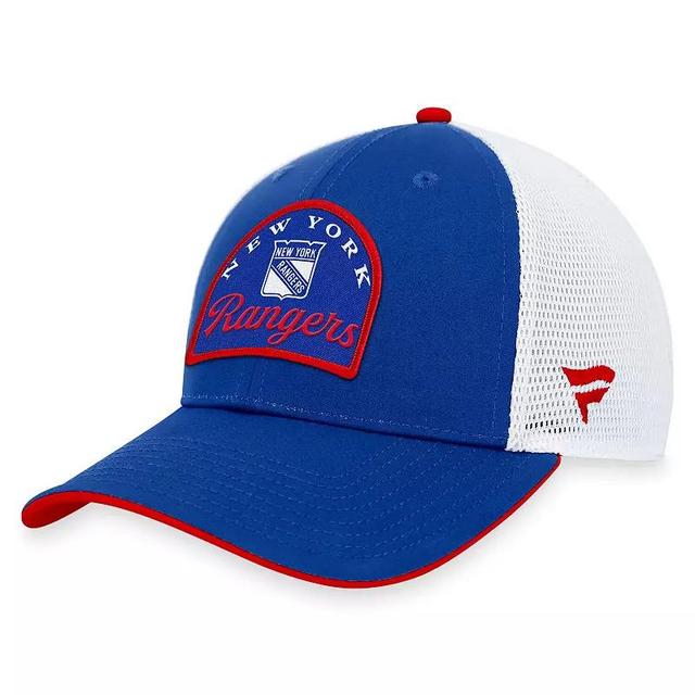 Mens Fanatics Branded Blue/White New York Rangers Fundamental Adjustable Hat Product Image