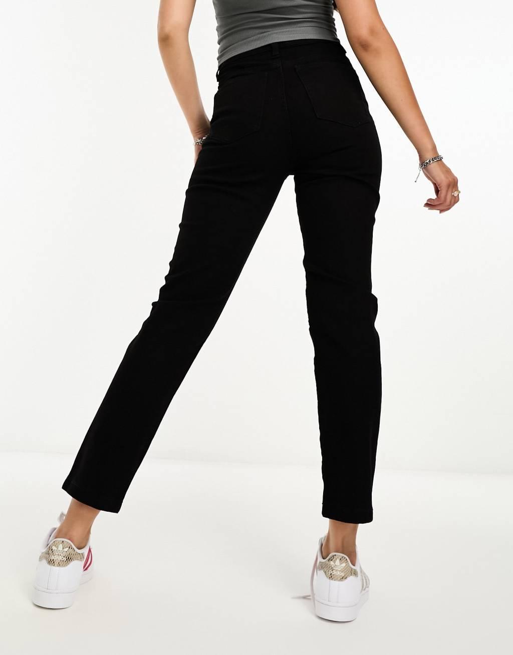 Cotton On stretch mom jeans in black  Product Image