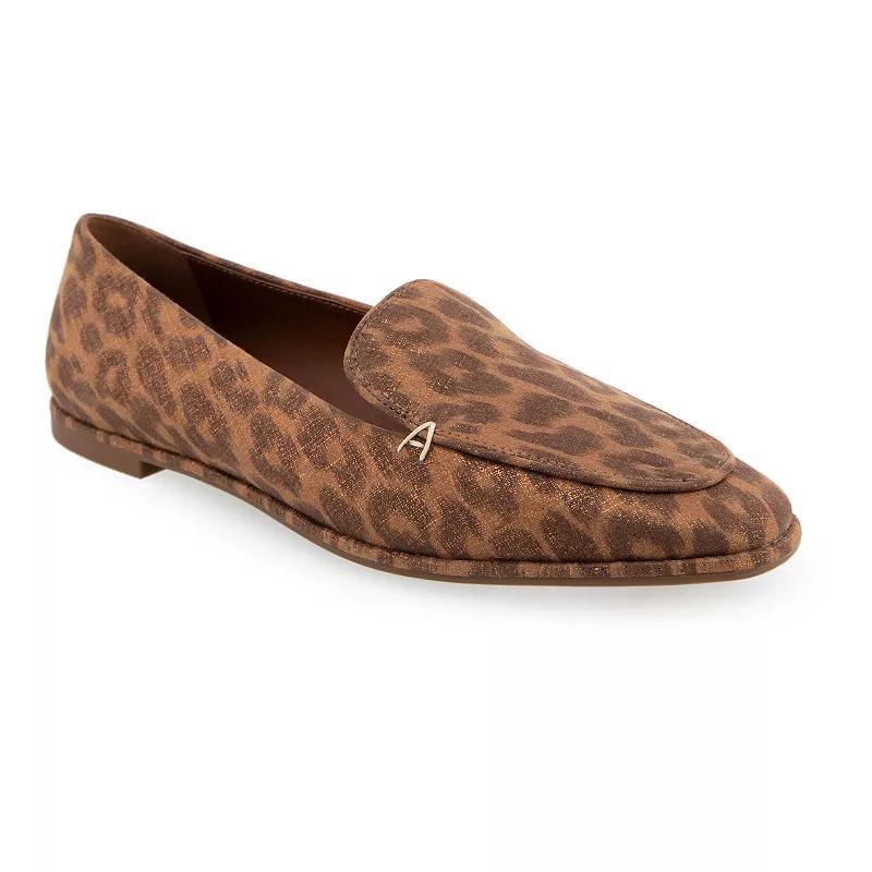 Aerosoles Neo Casual Womens Suede Loafers Leopard Grey Fx Sd Product Image