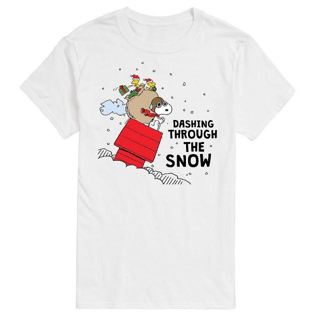 Mens Peanuts Dashing Through Snow Tee Product Image