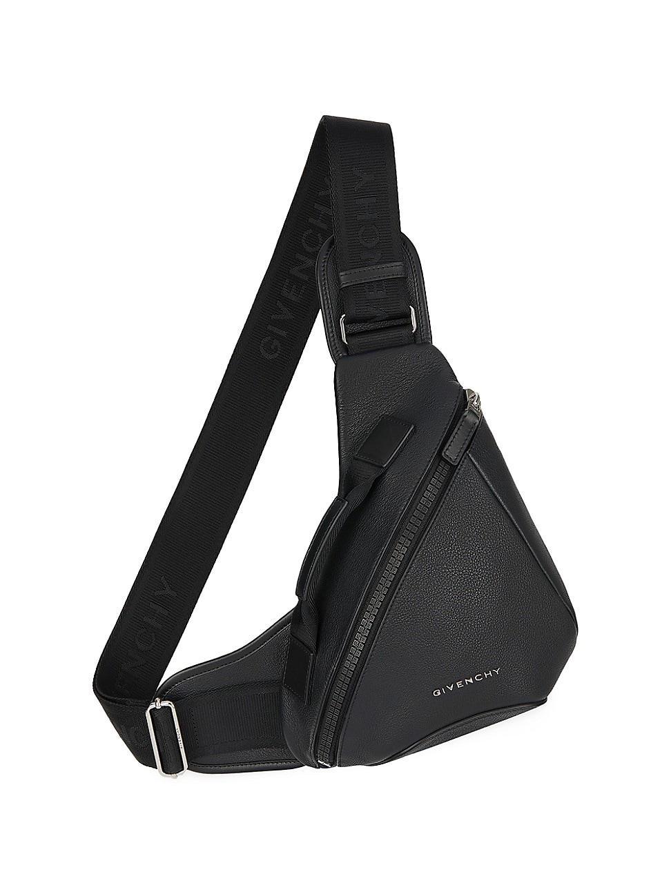 Mens Small G-Zip Triangle Bag in Leather Product Image