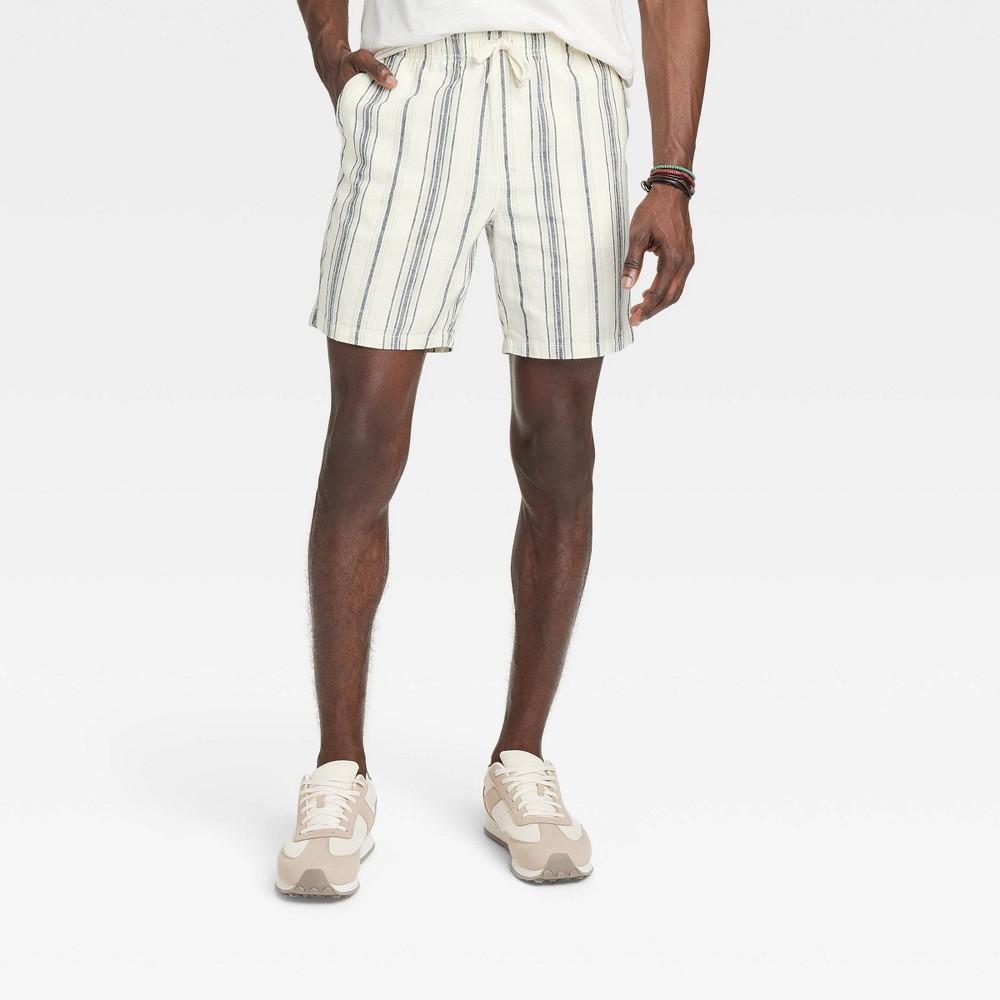 Mens 7 Everyday Relaxed Fit Pull-On Shorts - Goodfellow & Co Striped Product Image