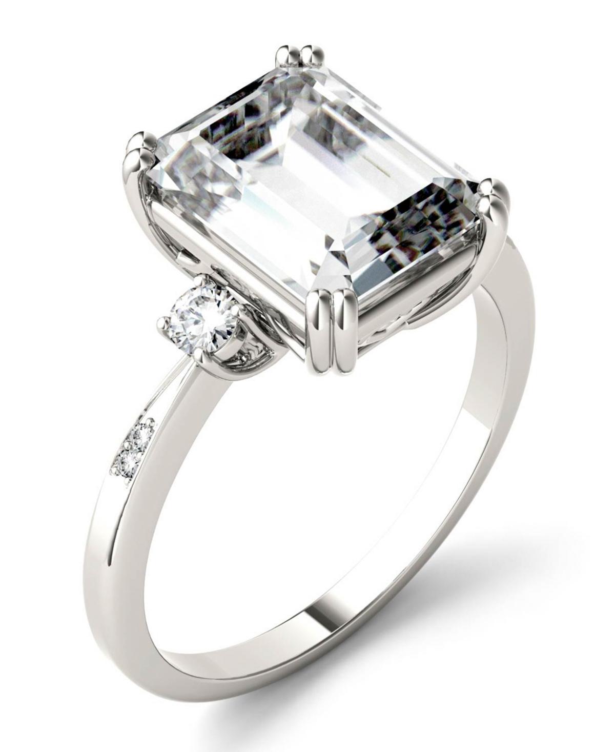 Moissanite Emerald Engagement Ring (3-3/4 ct. tw.) in 14k White Gold Product Image