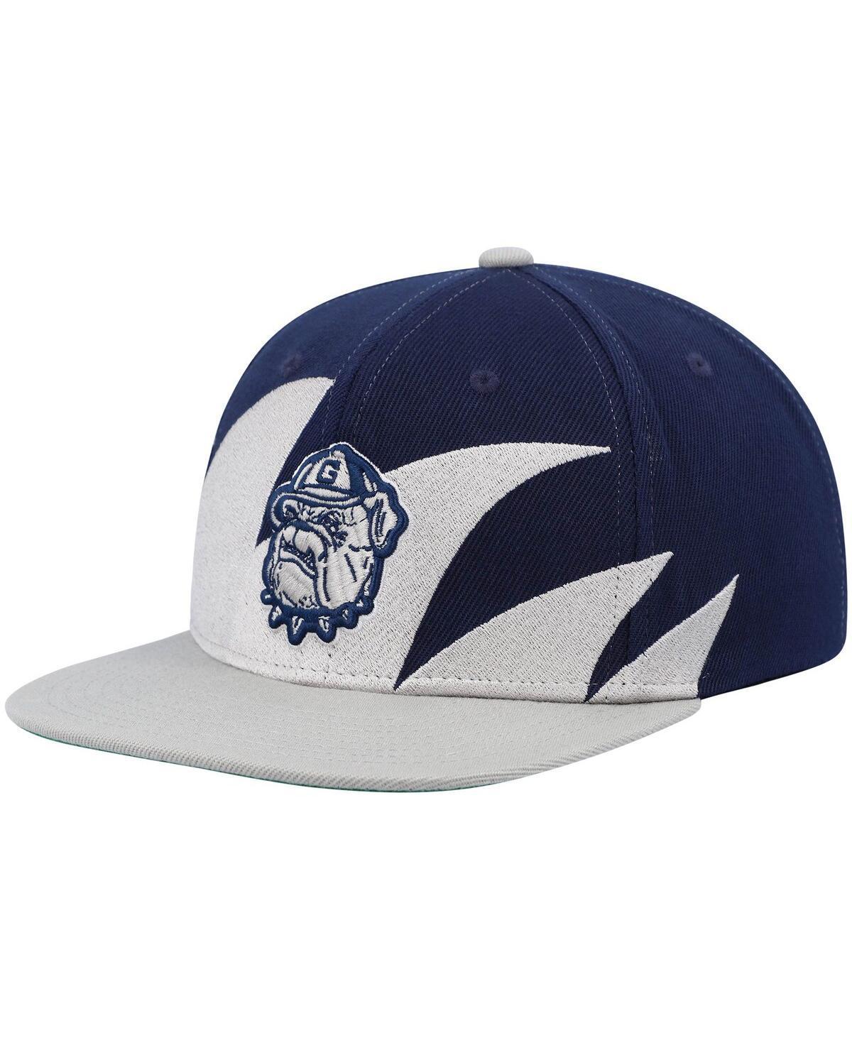 Mens Mitchell & Ness Gray Georgetown Hoyas Sharktooth Snapback Hat - Gray Product Image