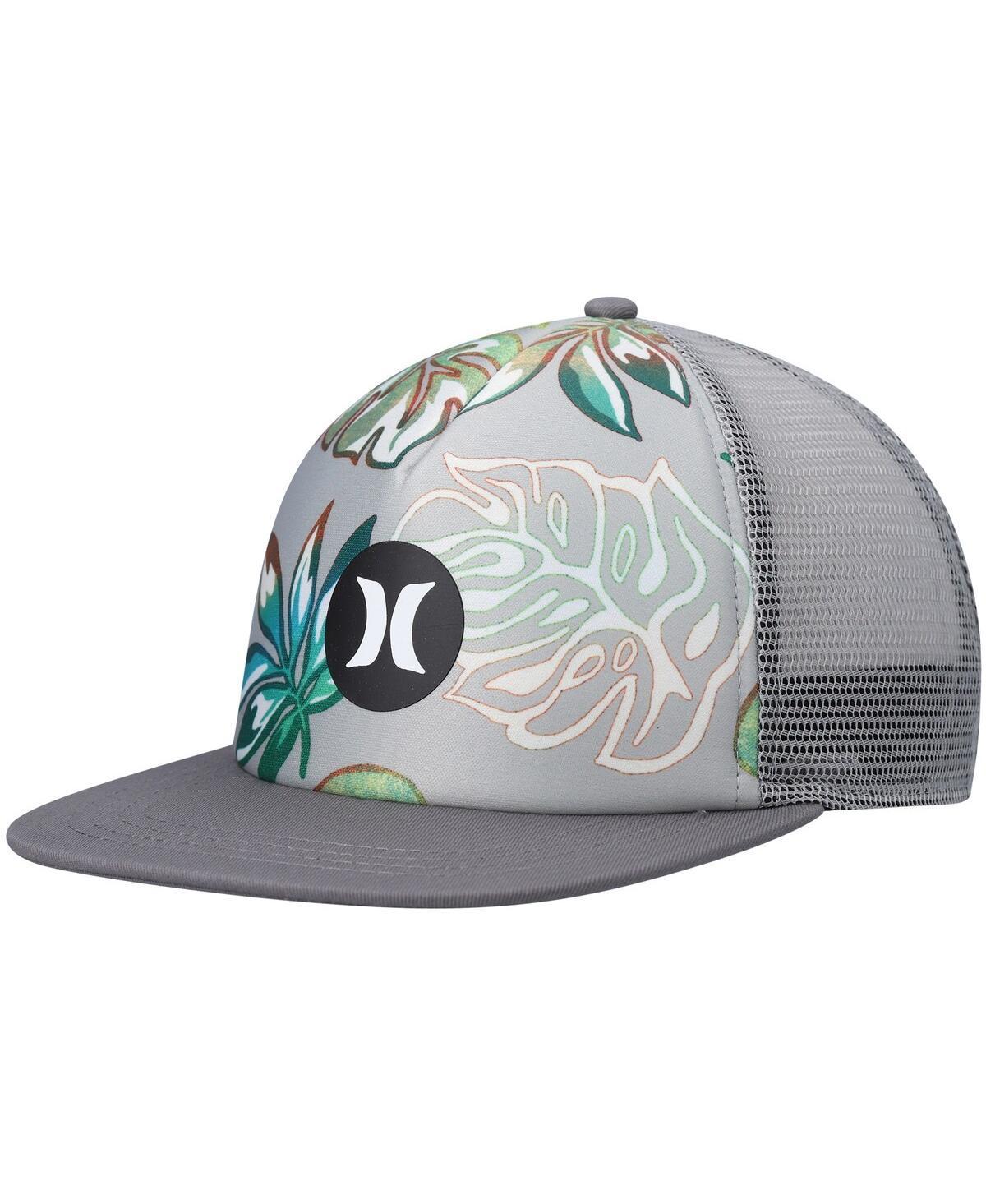 Mens Hurley Gray Balboa Trucker Snapback Hat Product Image