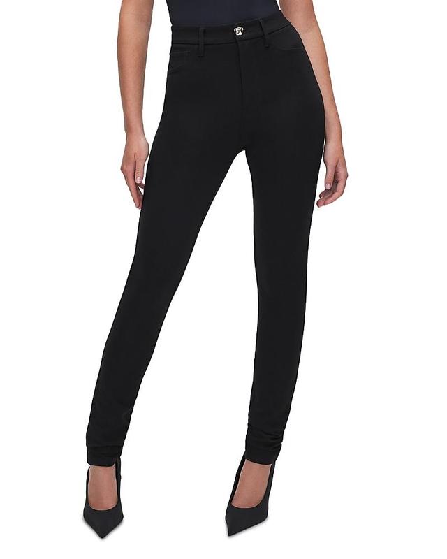 Womens Ponte Good Waist Skinny Leggings | Black, Size 10 | Good American by Khlo Kardashian Product Image