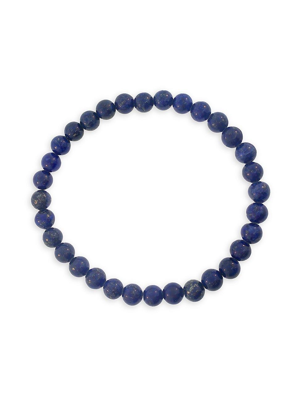 Men's Lapis Lazuli Beaded Stretch Bracelet Product Image