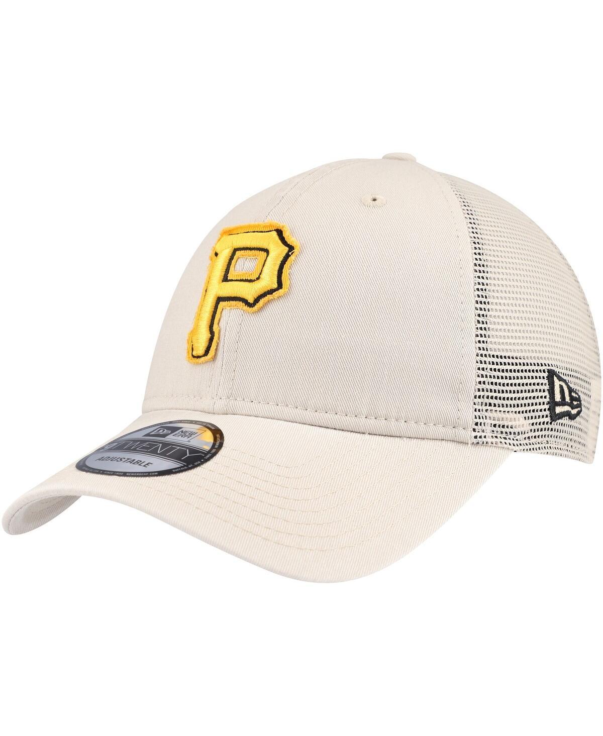 Mens New Era Stone Pittsburgh Pirates Game Day 9TWENTY Adjustable Trucker Hat Product Image