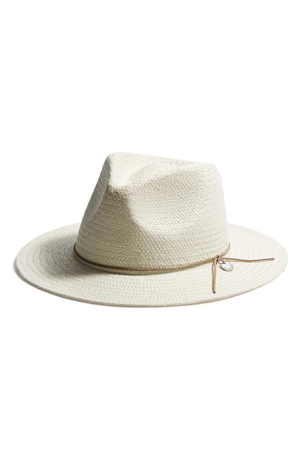 Packable Straw Fedora In Ivory Product Image