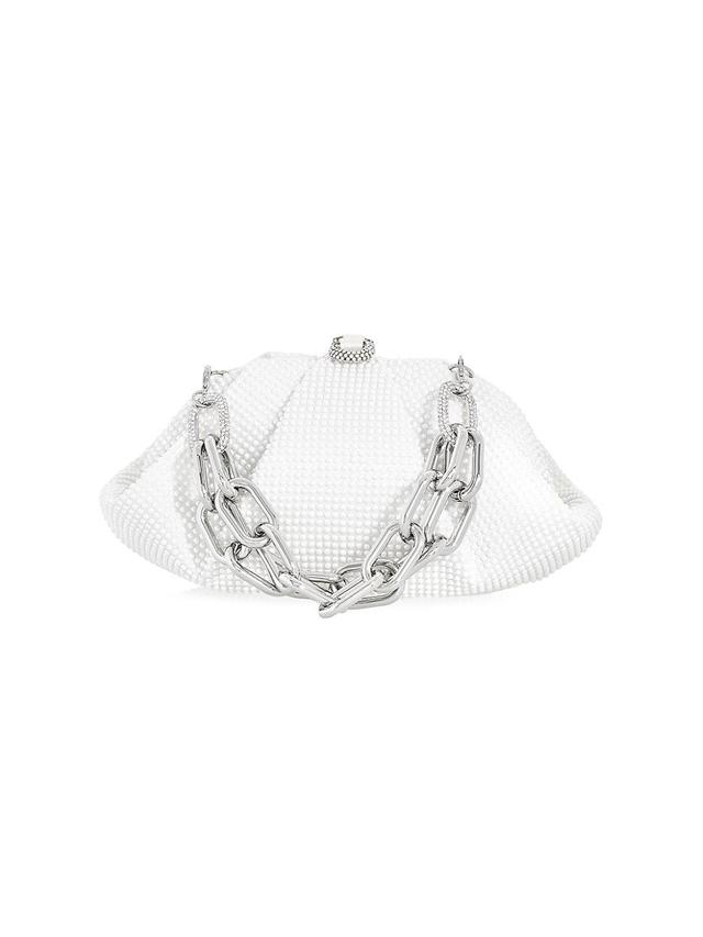 Womens Gemma Crystal & Imitation Pearl Clutch Product Image