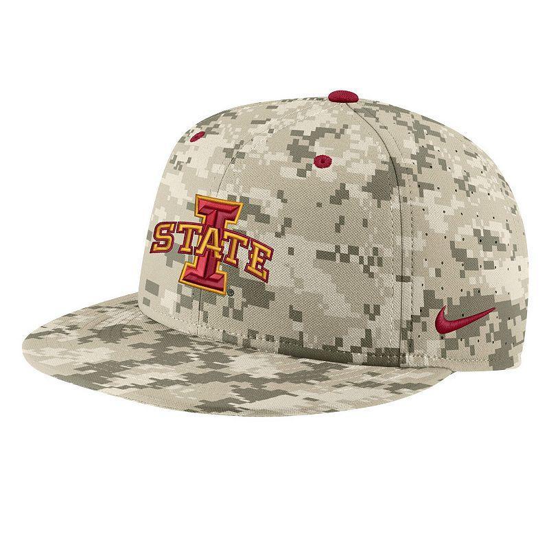 Mens Nike Camo Iowa State Cyclones Aero True Baseball Performance Fitted Hat Product Image