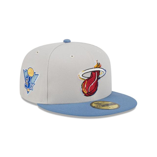 Miami Heat Color Brush 59FIFTY Fitted Hat Male Product Image