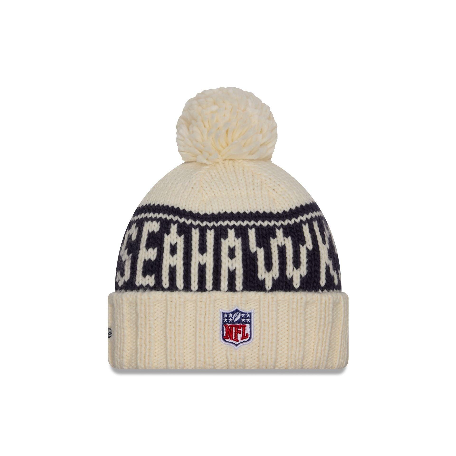 Seattle Seahawks 2024 Cold Weather Chrome Pom Knit Hat Female Product Image