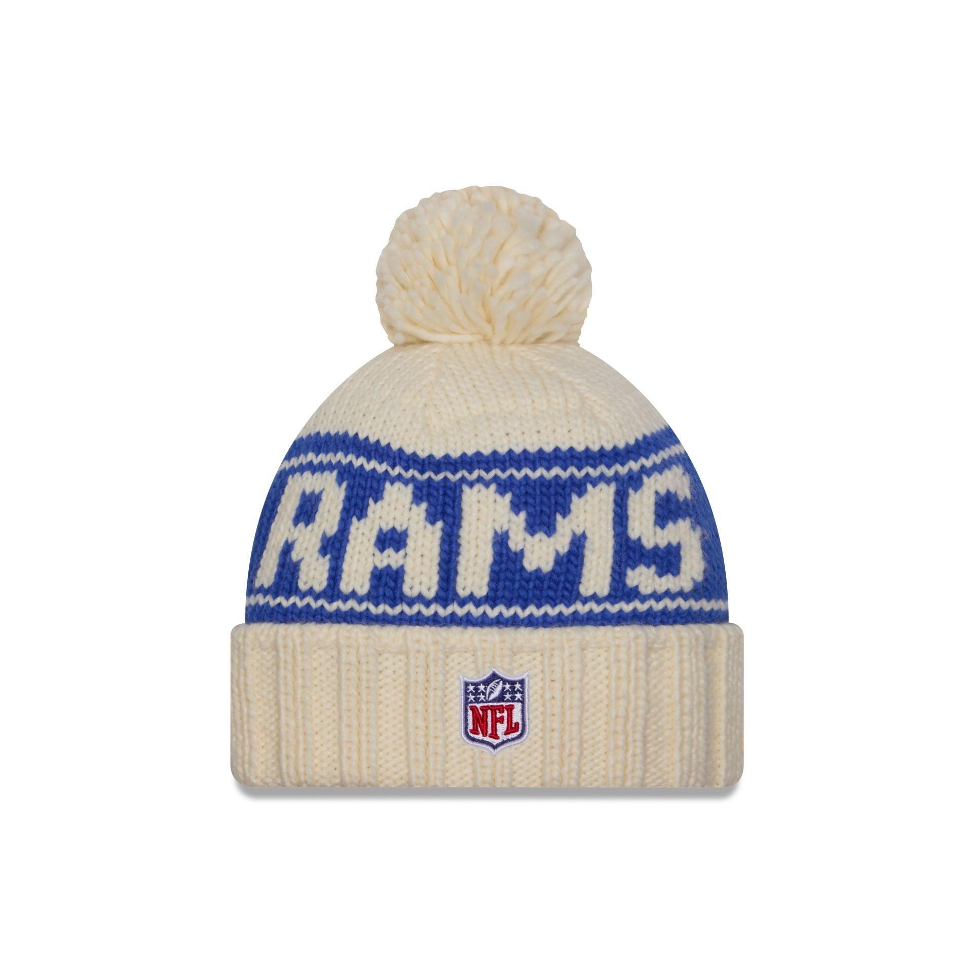 Los Angeles Rams 2024 Cold Weather Chrome Pom Knit Hat Female Product Image