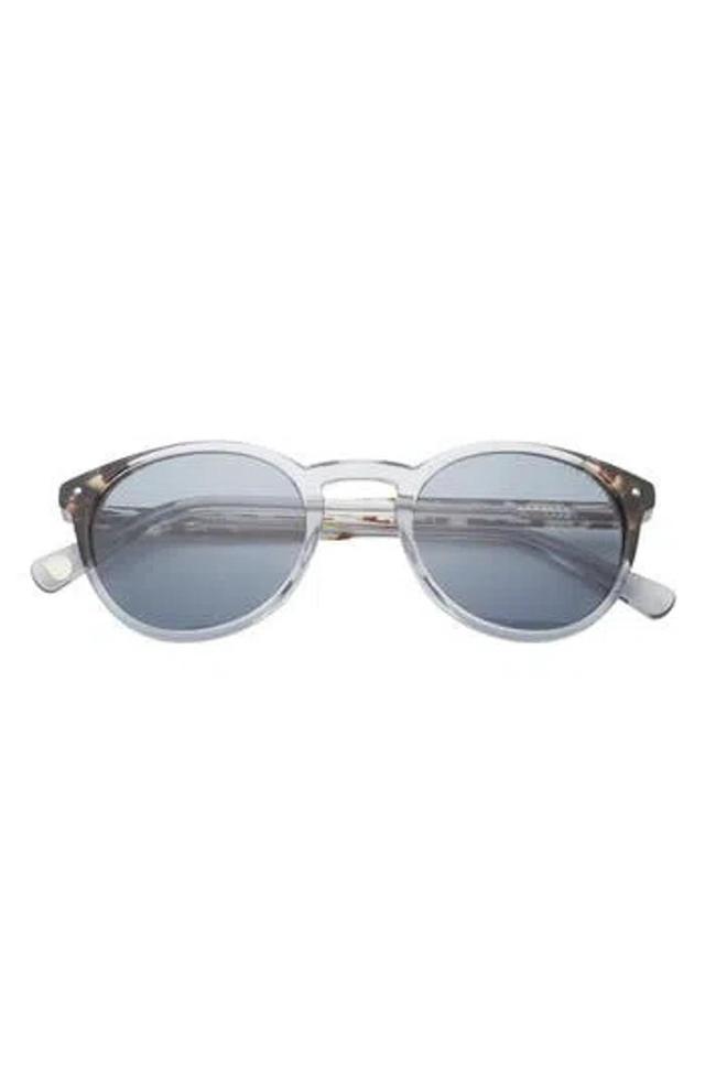 London 51mm Round Sunglasses In Grey Product Image