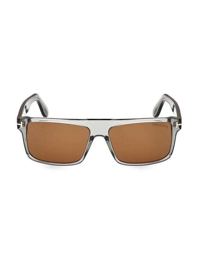 Mens 60MM Rectangular Sunglasses Product Image