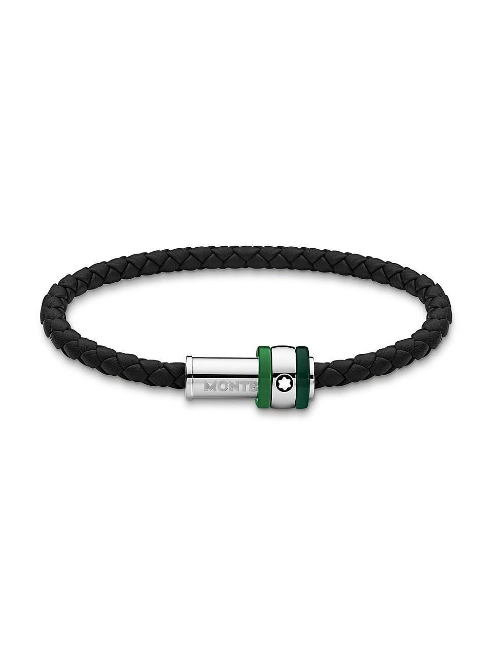 Mens 1858 Ice Sea Leather Bracelet Product Image