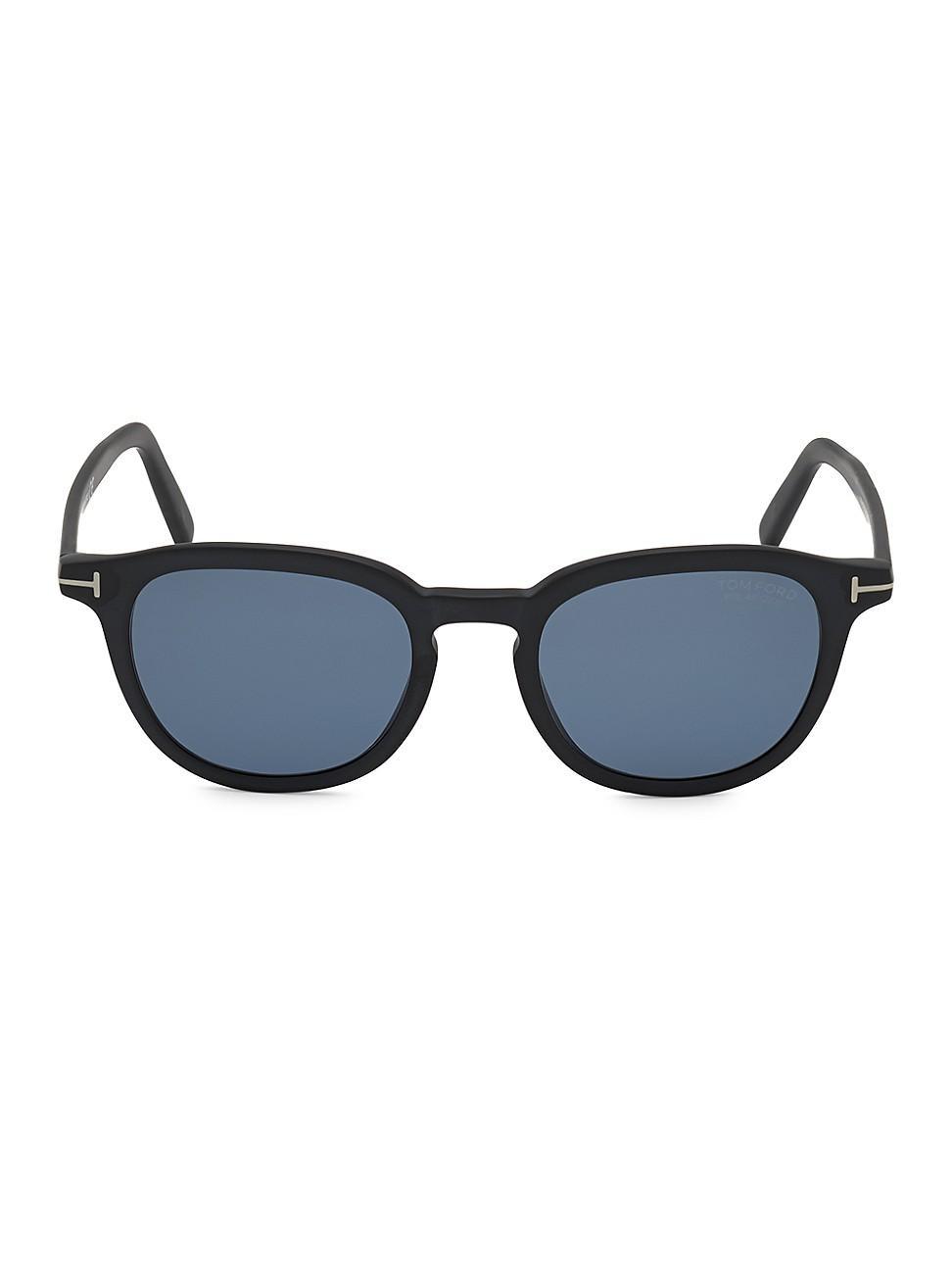 Mens 54MM Plastic Round Sunglasses Product Image