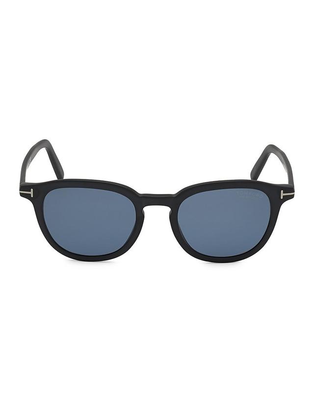 Mens 54MM Plastic Round Sunglasses Product Image