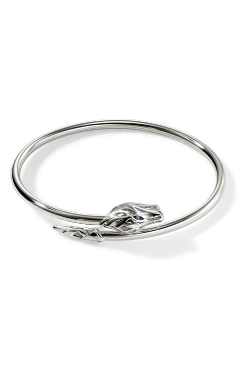 Womens Naga Sterling Silver & Blue Sapphire Slim Cuff Product Image