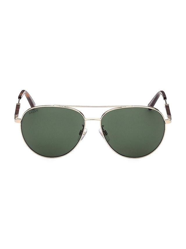 Mens 59MM Metal Aviator Sunglasses Product Image