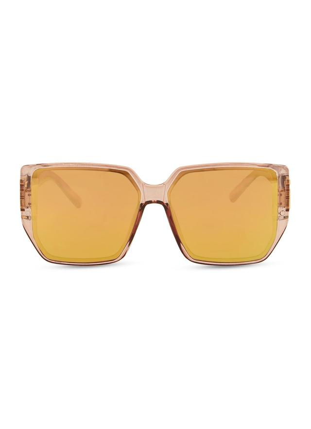 Metallic Temple Detail Sunglasses Female Product Image